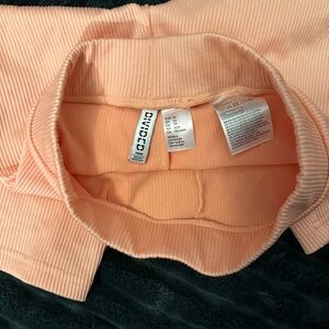 Bright orange biker shorts